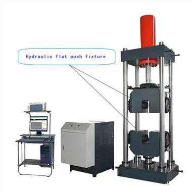 Jekleni natezni testni stroj